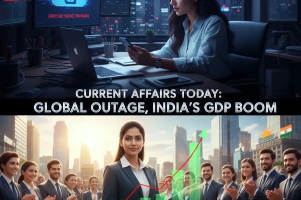 Current Affairs Today Global Outage, Indias GDP Boom