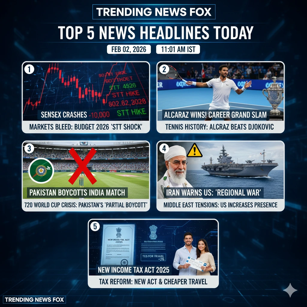5 Latest News Headlines in English Today